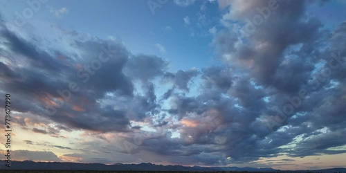 Colorful sunset on a cloudy day