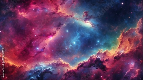 vibrant background of a galaxy - space background - astronomy patterns - space depth photo
