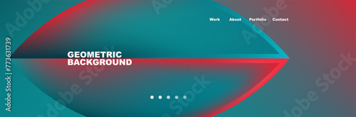 Colorful gradients with abstract geometric shapes. Vector Illustration For Wallpaper, Banner, Background, Card, Book Illustration, landing page