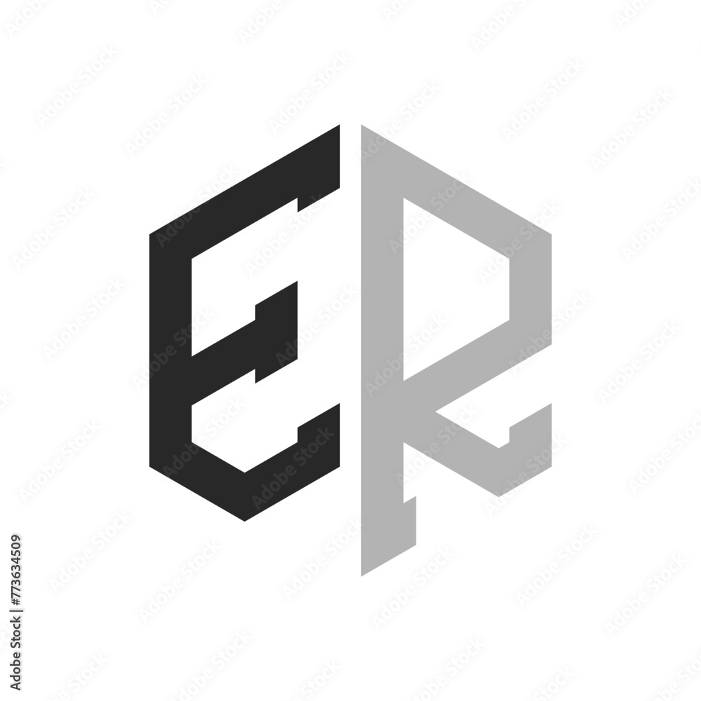 Modern Unique Hexagon Letter ER Logo Design Template. Elegant initial ER Letter Logo Concept Modern Unique Hexagon Letter ER Logo Design Template. Elegant initial ER Letter Logo Concept