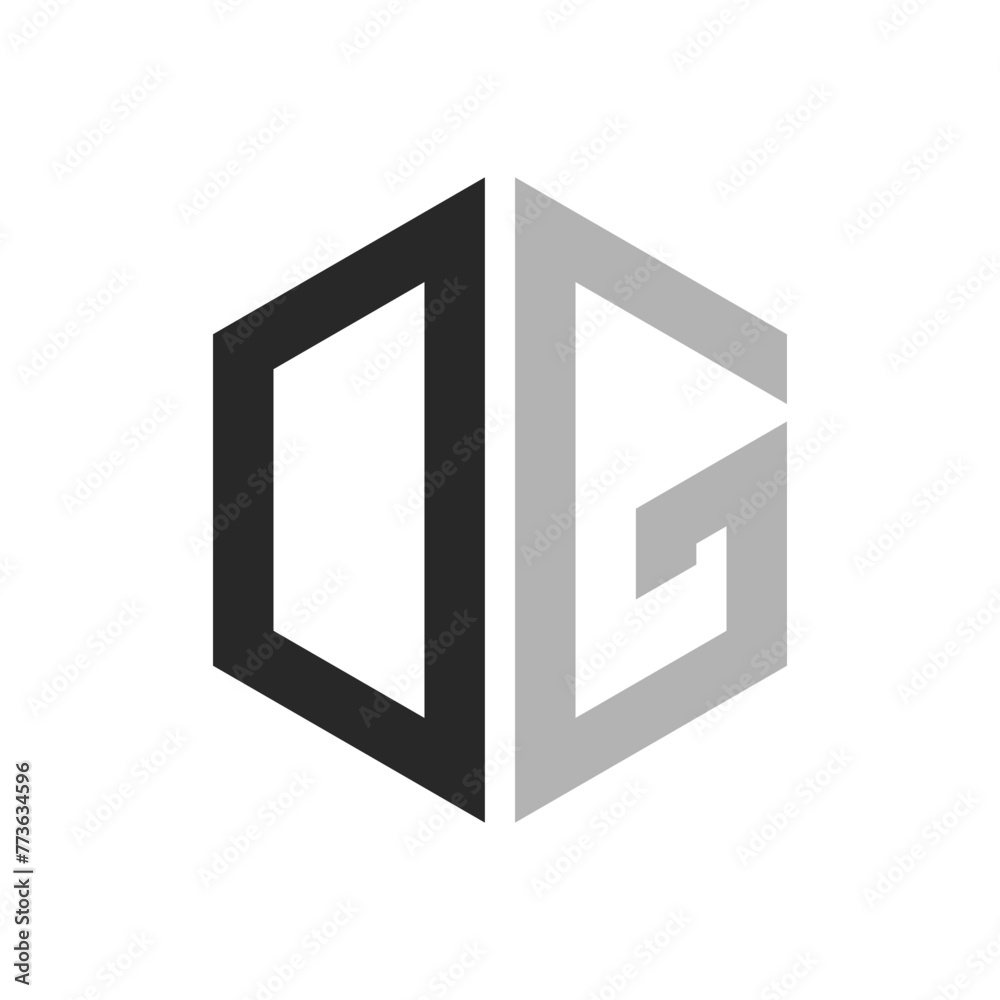Modern Unique Hexagon Letter DG Logo Design Template. Elegant initial DG Letter Logo Concept Modern Unique Hexagon Letter DG Logo Design Template. Elegant initial DG Letter Logo Concept