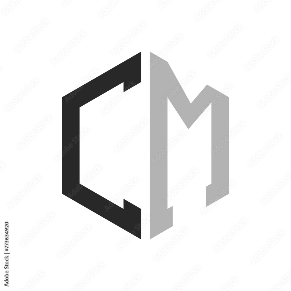 Modern Unique Hexagon Letter CM Logo Design Template. Elegant initial CM Letter Logo Concept Modern Unique Hexagon Letter CM Logo Design Template. Elegant initial CM Letter Logo Concept