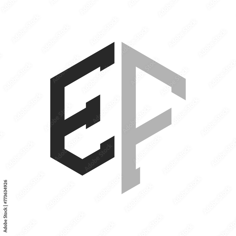 Modern Unique Hexagon Letter EF Logo Design Template. Elegant initial EF Letter Logo Concept Modern Unique Hexagon Letter EF Logo Design Template. Elegant initial EF Letter Logo Concept