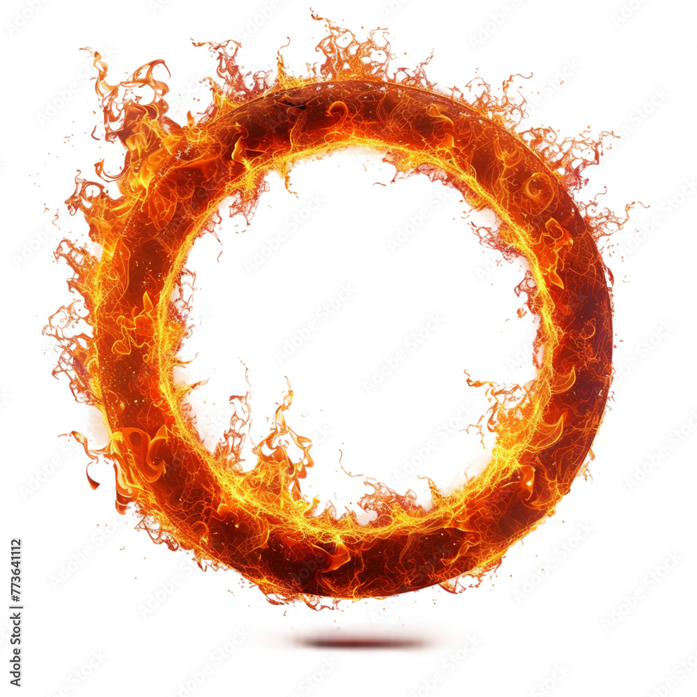 Circular fire isolated on white
Circular fire isolated on white