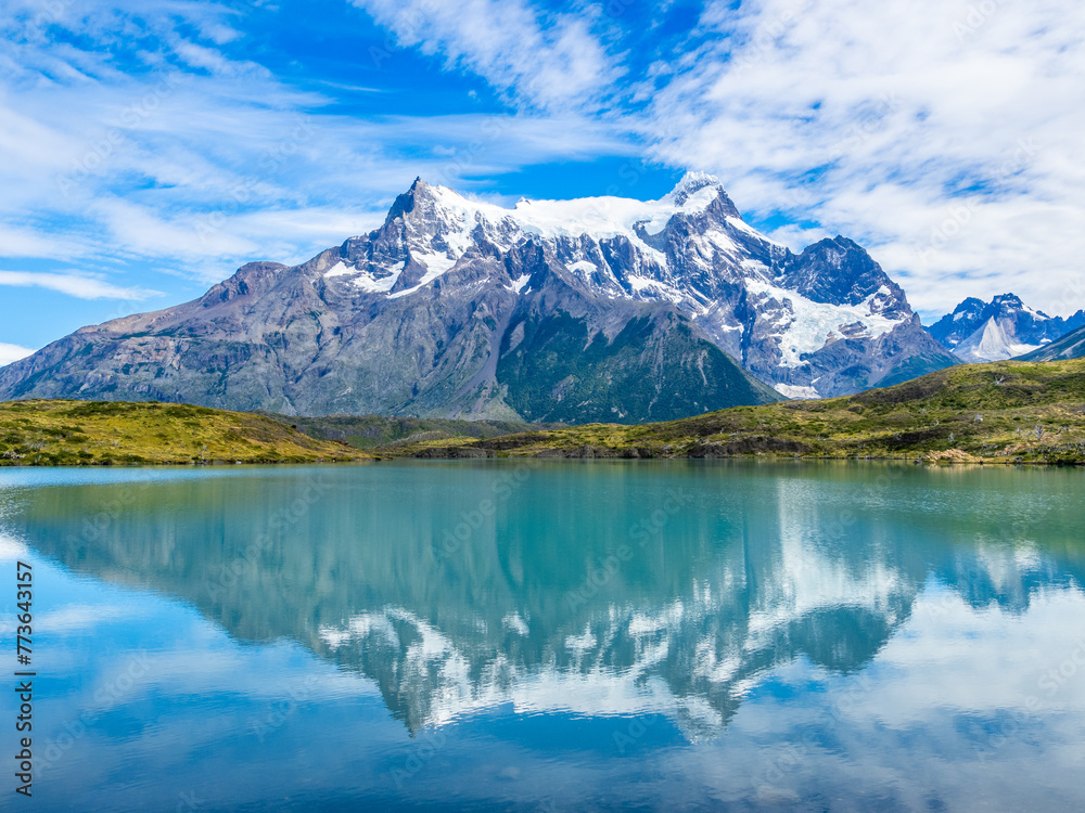Nordenskjöld Lake in Torres del Paine National Park in Chile Patagonia