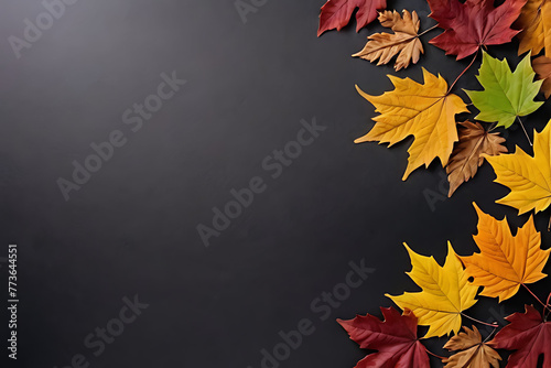 Autumn leaves with copy-space background concept, blank space. Place to adding text blank copy space. Fall Flourish: Micro Stock Autumn Leaves Design