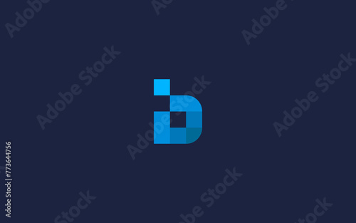 letter b with pixel logo icon design vector design template inspiration