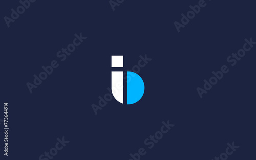 letter bi or ib logo icon design vector design template inspiration