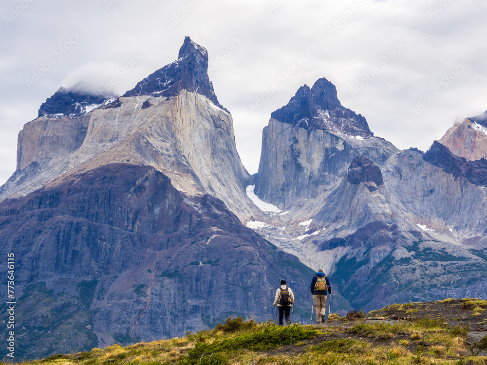 Mirador Cuernos Trail in Torres del Paine National Park in Chile Patagonia