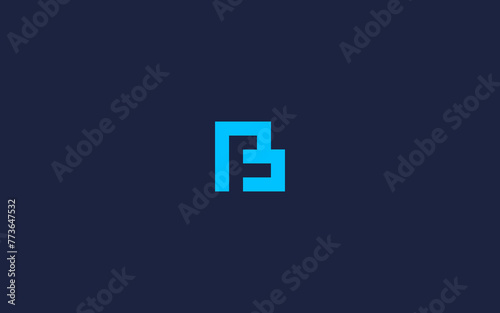 letter bf with square logo icon design vector design template inspiration