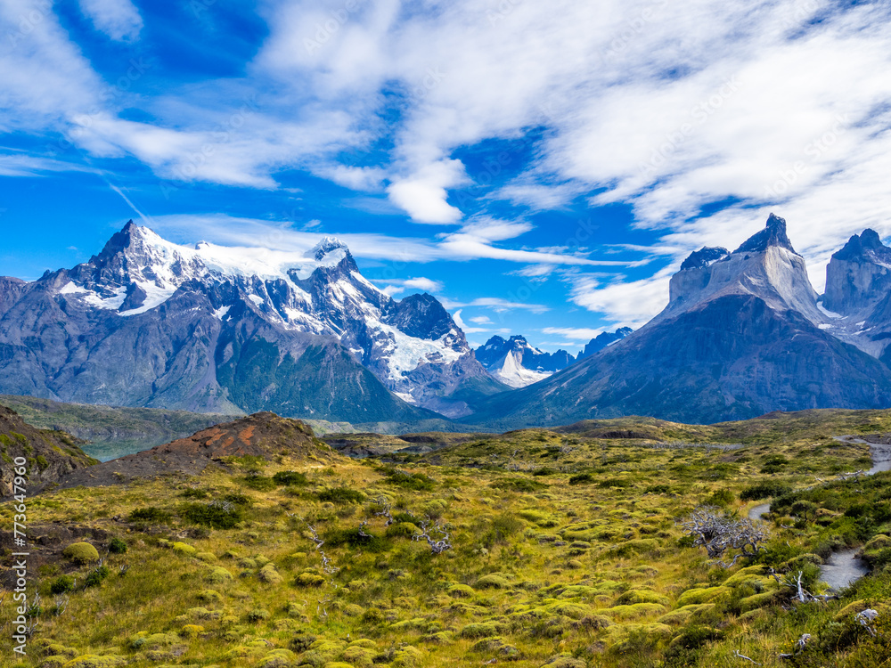 Mirador Cuernos Trail in Torres del Paine National Park in Chile Patagonia