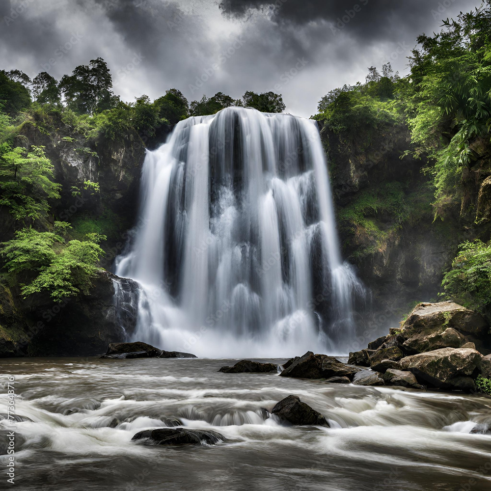 Obraz premium waterfall in the forest