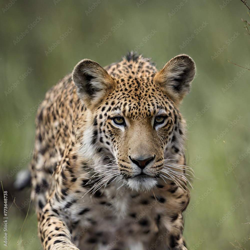 Fototapeta premium portrait of a leopard