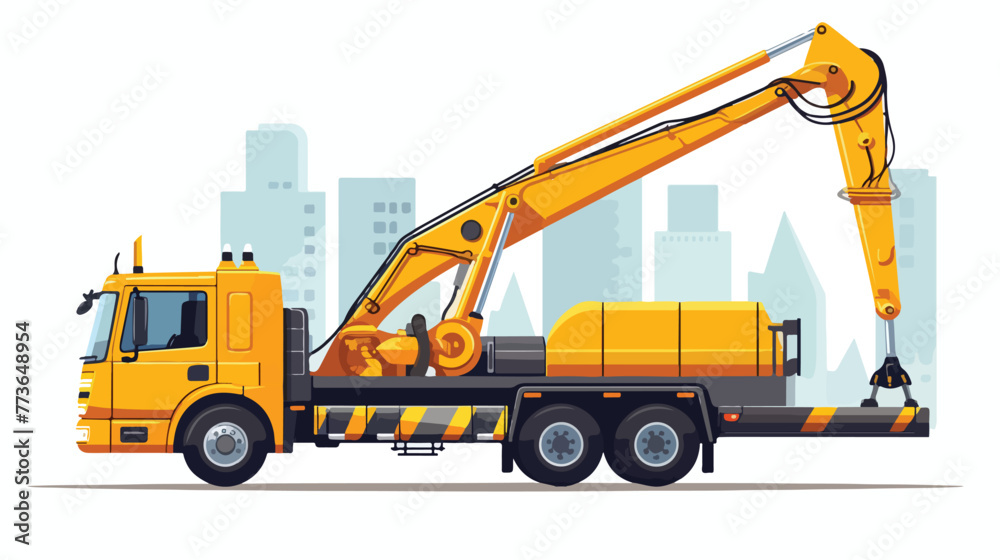Construction trucks design flat cartoon vactor illu