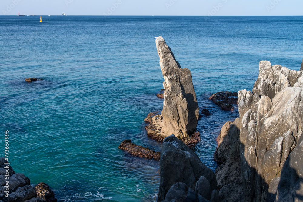 View of the rocks at the seaside