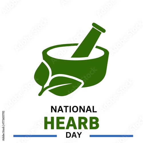 vector graphic of national hearb day good for national Hearb day celebration. flat design. flyer design.flat illustration. photo