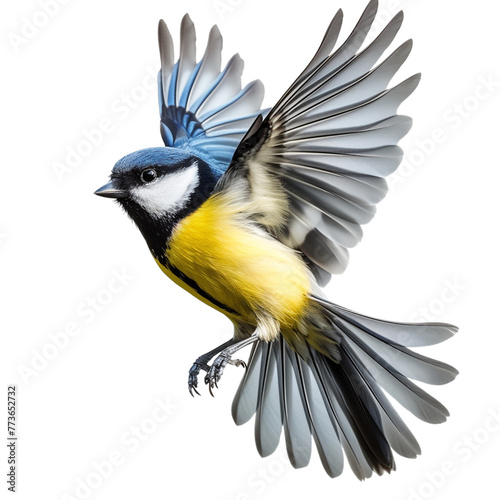flying yellow quarrion isolated on transparent background 