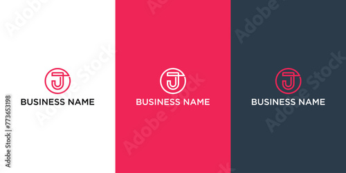 initial letter logo j inside circle shape, j, jo, j inside o rounded lowercase black monogram