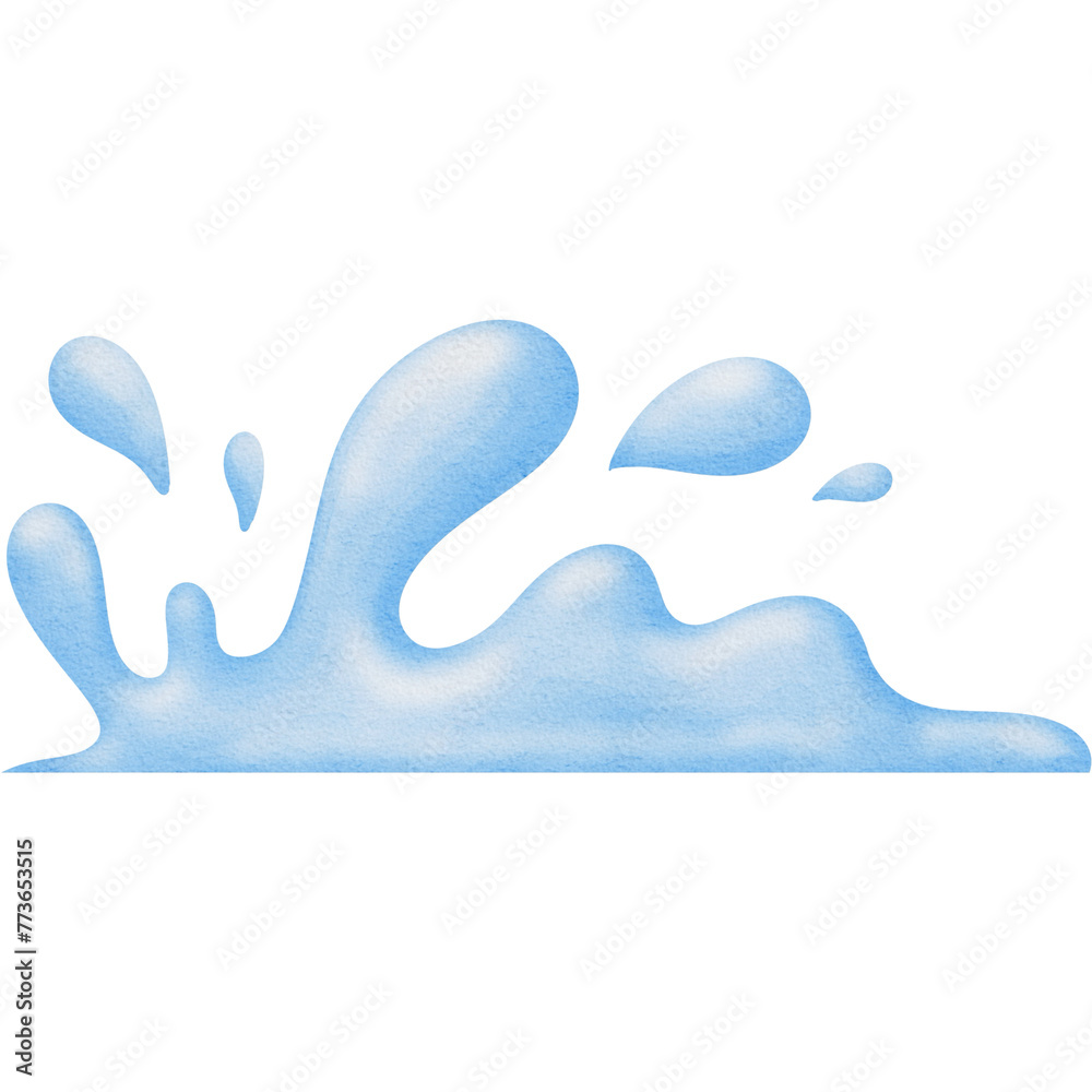 blue water splashes, water drop, paper texture , transparent background, hand painted watercolor style blue water splashes, water drop, paper texture , transparent background, hand painted watercolor style