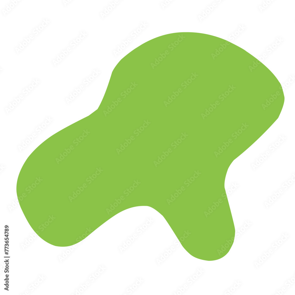 Green organic blob shape irregular Green organic blob shape irregular