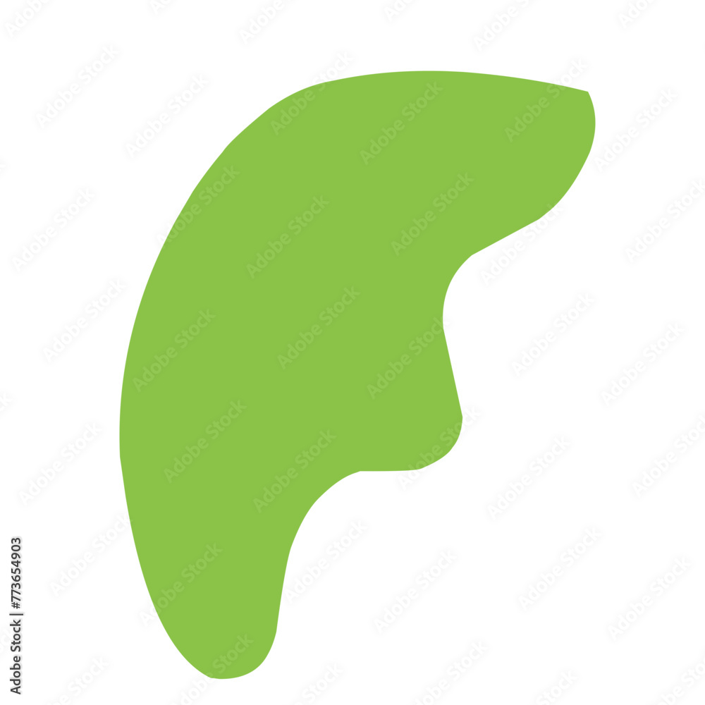Green organic blob shape irregular Green organic blob shape irregular