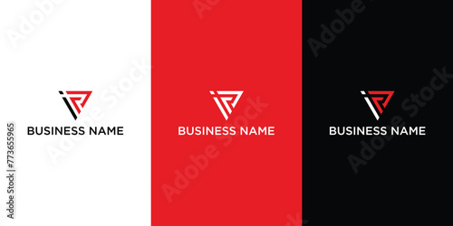 PI, Abstract initial monogram letter alphabet logo design