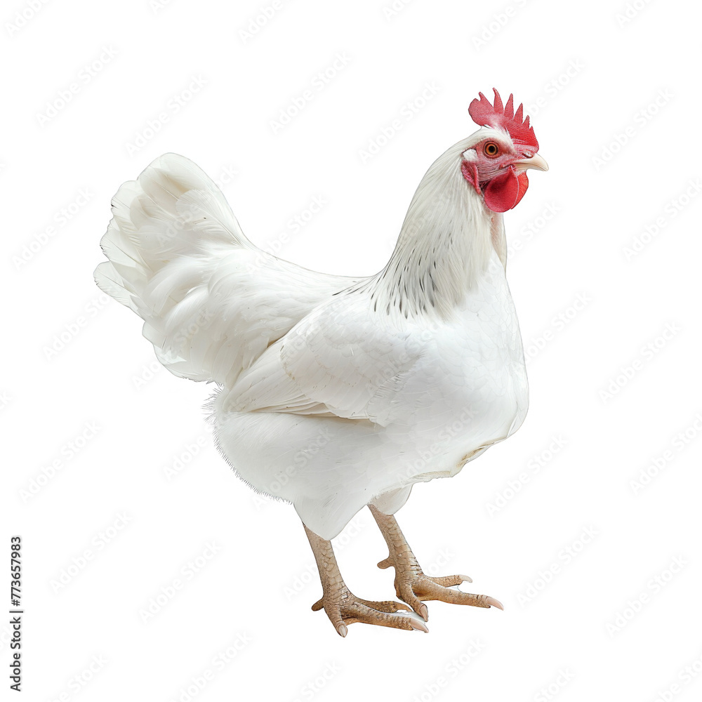 Fototapeta premium white chicken isolated on white background