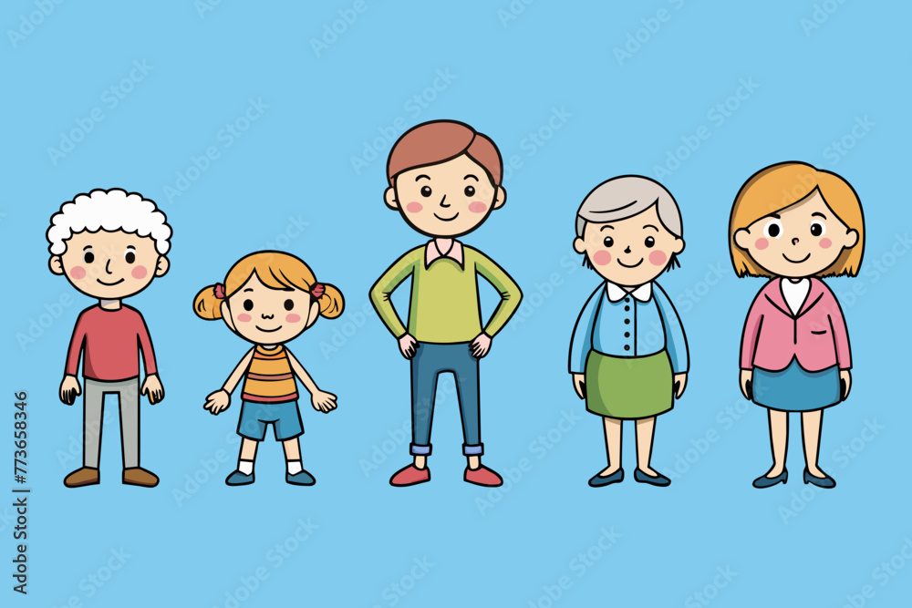 character of a woman in different ages a baby vector illustration character of a woman in different ages a baby vector illustration