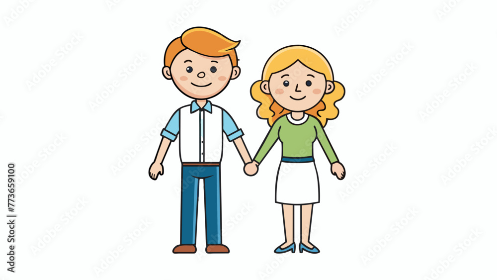 man and woman hold hands vector illustration man and woman hold hands vector illustration