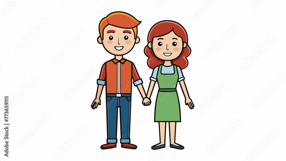 man and woman hold hands vector illustration man and woman hold hands vector illustration