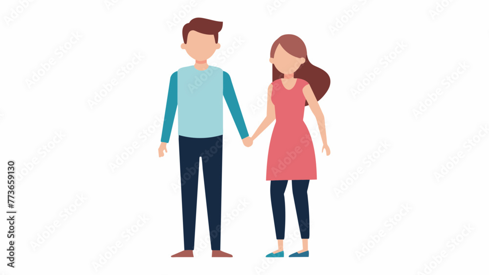 man and woman hold hands vector illustration man and woman hold hands vector illustration