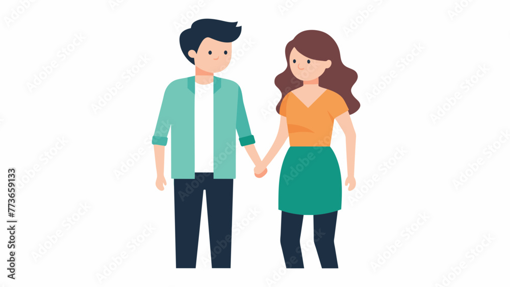 man and woman hold hands vector illustration man and woman hold hands vector illustration