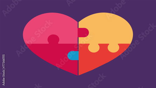 Two puzzle pieces formed into a heart exemplifying the connection between implicit biases and feelings of love hate and indifference towards