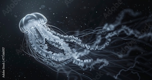Box Jellyfish, nearly invisible, deadly tentacles, a silent threat of the seas. 