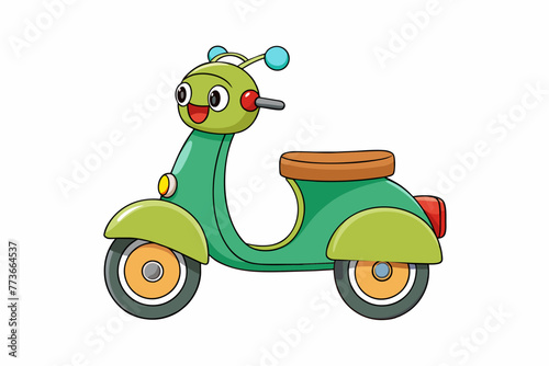 electric scooter vector illustration