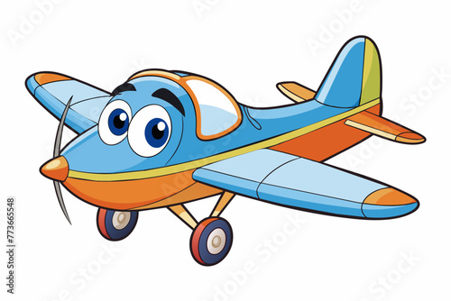 airplane glider vector illustration