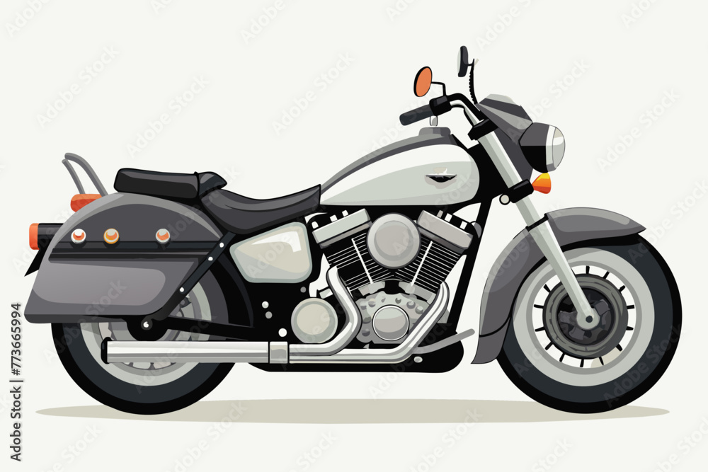 harley davidson bike illustration