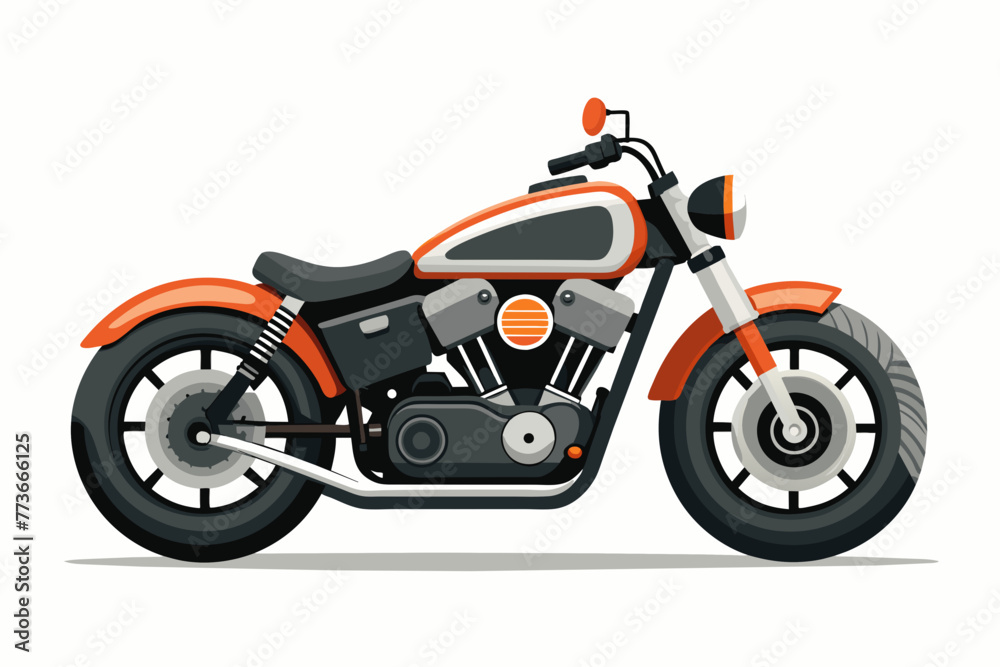 harley davidson bike illustration