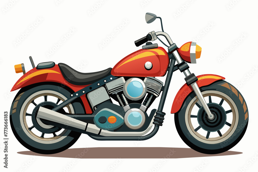 harley davidson bike illustration