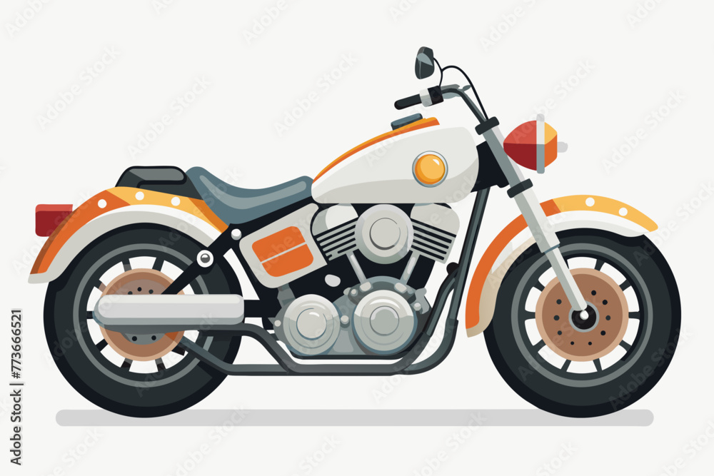 harley davidson bike vector illustration