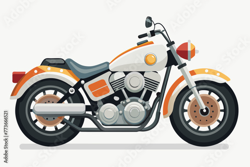 harley davidson bike vector illustration