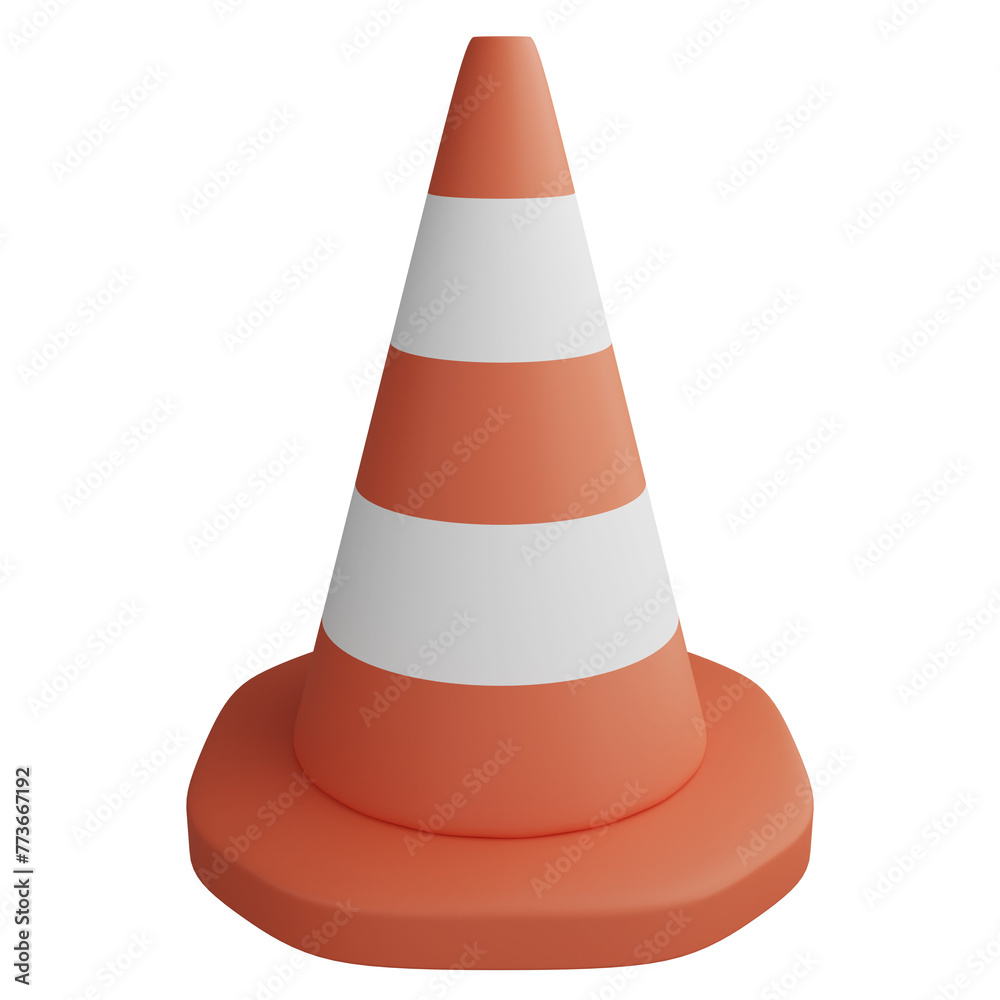 Traffic cone clipart flat design icon isolated on transparent background, 3D render road sign and traffic sign concept Traffic cone clipart flat design icon isolated on transparent background, 3D render road sign and traffic sign concept