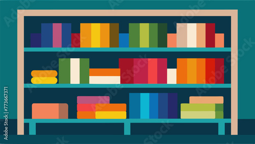 Shelves are lined with colorful fabric swatches and sample products highlighting the potential for customization and personalization in the