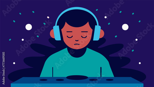 As the beat drops the DJ closes their eyes and bobs their head completely immersed in the music they are mixing. The outside world fades away