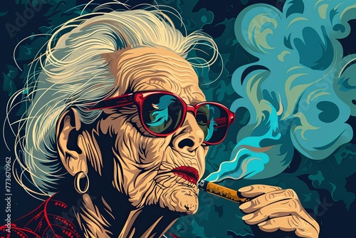 Grandmother seen smoking marijuana 