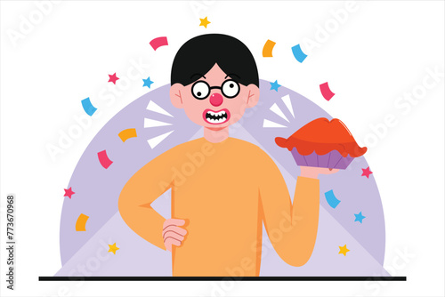 April Fools Flat Illustration Design