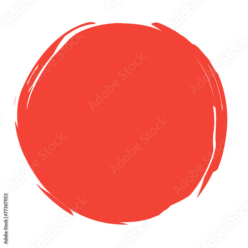 vector red brush circle