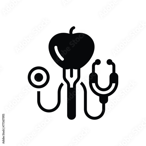 Black solid icon for nutrition