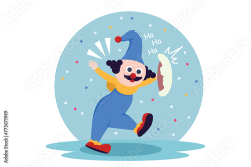 April Fools Flat Illustration Design