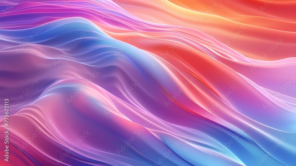 Fluidic motion of vibrant colors forming a gradient wave, the simplicity of the composition enhancing the visual impact of the abstract background.